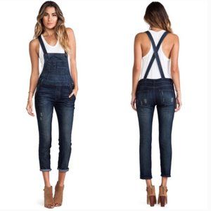 Free People Brady Distressed Overalls Cropped  29